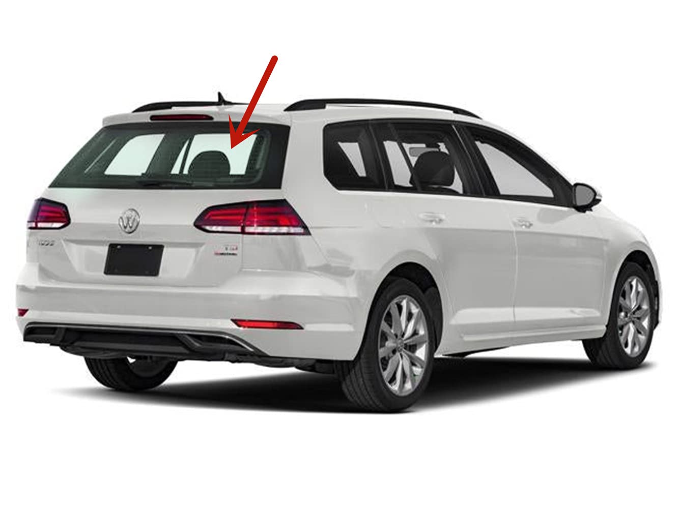 Heated Back Window Back Glass Compatible with Volkswagen Golf 4 Door Wagon 2015-2019 Models