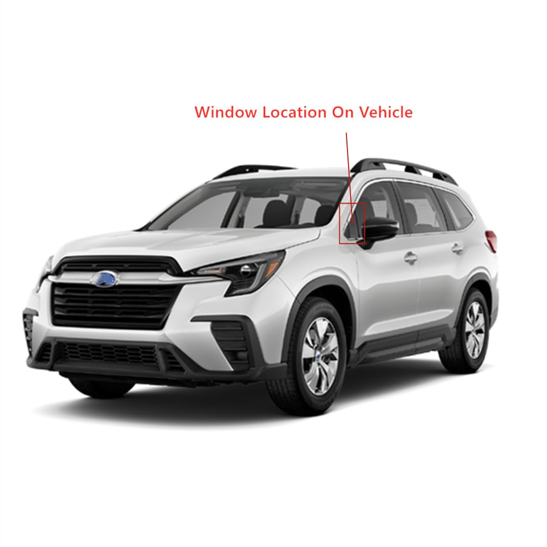 Tempered Driver Left Side Front Vent Window Vent Glass Compatible with Subaru Ascent 2019-2025 Models Glass Only