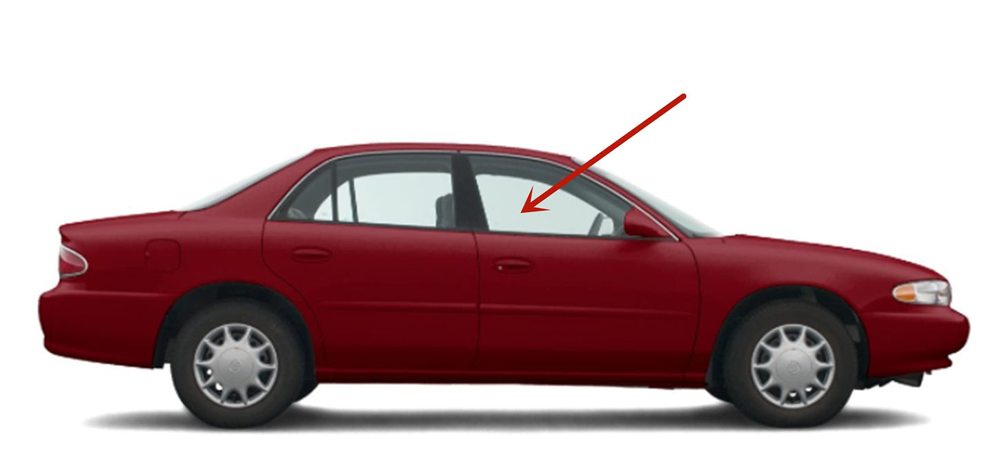 Passenger Right Side Front Door Window Door Glass Compatible with Buick Century / Regal 4 Door Sedan 1997-2005 Models