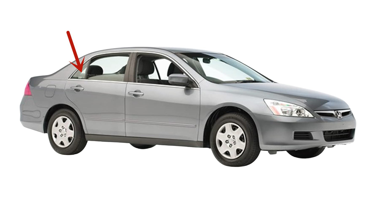 Passenger Right Side Rear Vent Window Vent Glass Compatible with Honda Accord 4 Door Sedan 2003-2007 Models