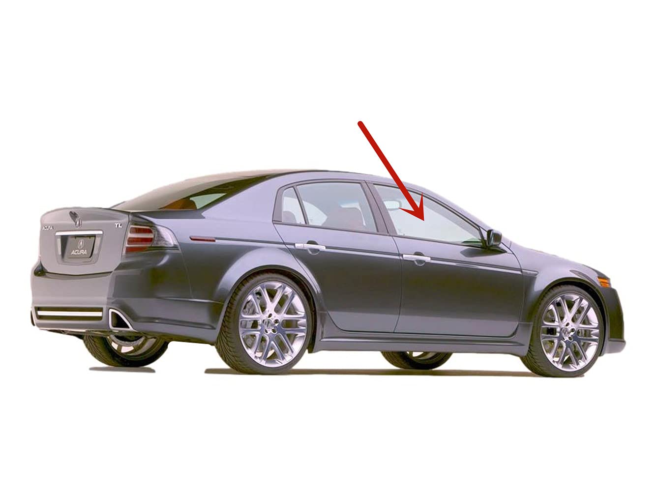 Passenger Right Side Front Door Window Door Glass Compatible with Acura TL 4 Door Sedan 2004-2008 Models
