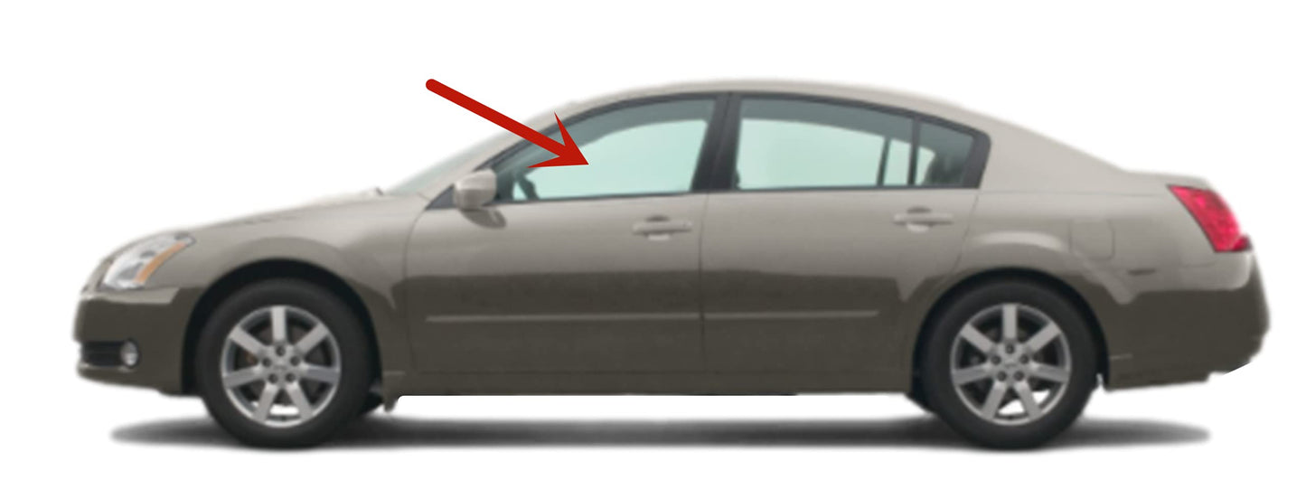 Driver Left Side Front Door Window Door Glass Compatible with Nissan Maxima 4 Door Sedan 2004-2008 Models