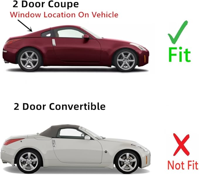 Heated Back Window Back Glass Compatible with Nissan 350Z 2 Door Coupe 2003-2009 Models
