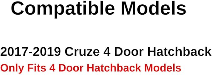 Heated w/ Antenna Back Window Back Glass Compatible with Chevrolet Cruze 4 Door Hatchback 2017-2019 Models