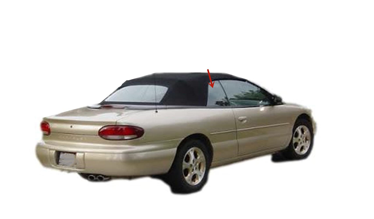 OEM Passenger Right Side Quarter Window Quarter Glass Compatible with Chrysler Sebring 2 Door Convertible 1996-2000 Models