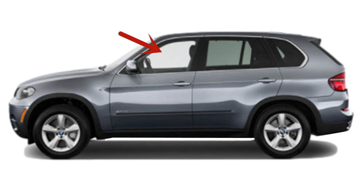 Driver Left Side Front Door Window Door Glass Compatible with BMW X5 2007-2013 Models