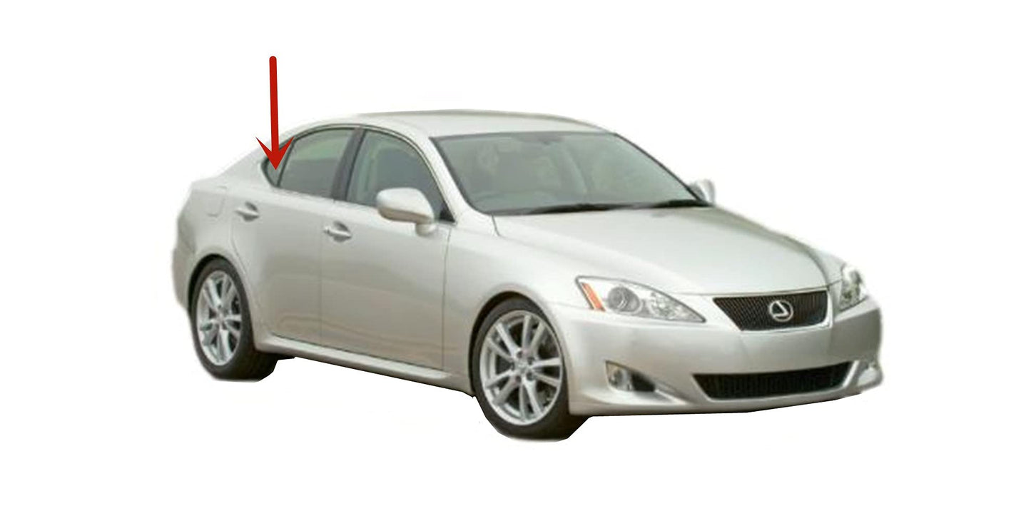 Passenger Right Side Rear Vent Window Vent Glass Compatible with Lexus IS250 / IS350 4 Door Sedan 2006-2013 Models