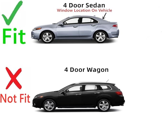 Heated Back Window Back Glass Compatible with Acura TSX 4 Door Sedan 2009-2014 Models