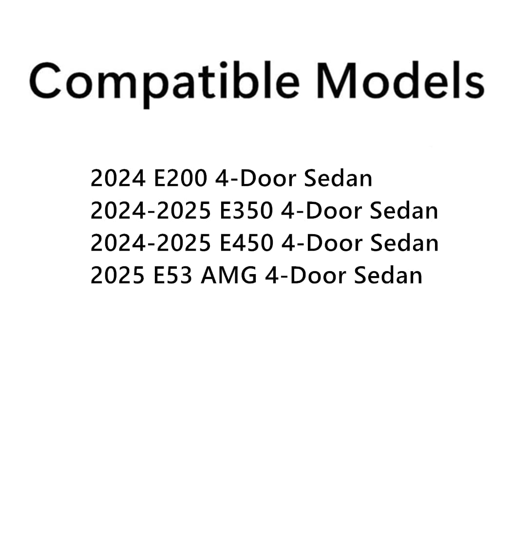 Tempered Passenger Right Side Rear Door Window Door Glass Compatible with Mercedes Benz E-Class E200 E350 E450 E53AMG 4-Door Sedan 2024-2025 Models