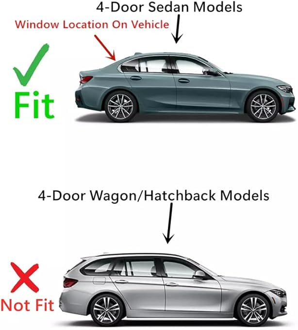 Heated Back Window Back Glass Compatible with BMW 3-Series 320i 330e 330i 4-Door Sedan 2019-2025 Models