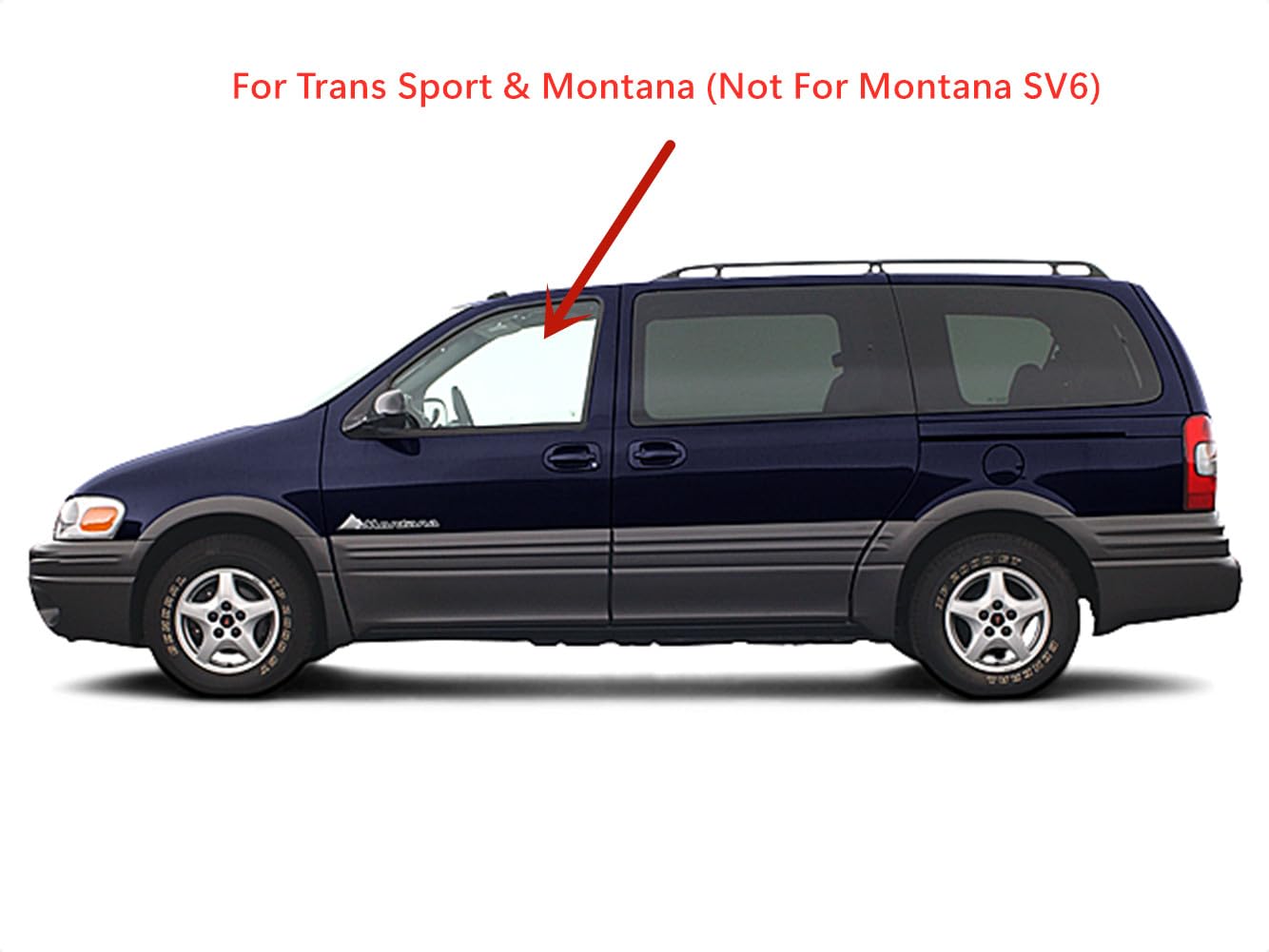 Driver Left Side Front Door Window Door Glass Compatible with Pontiac Montana 1999-2005 Models/Pontiac Trans Sport 1997-1998 Models (Not For Montana SV6)