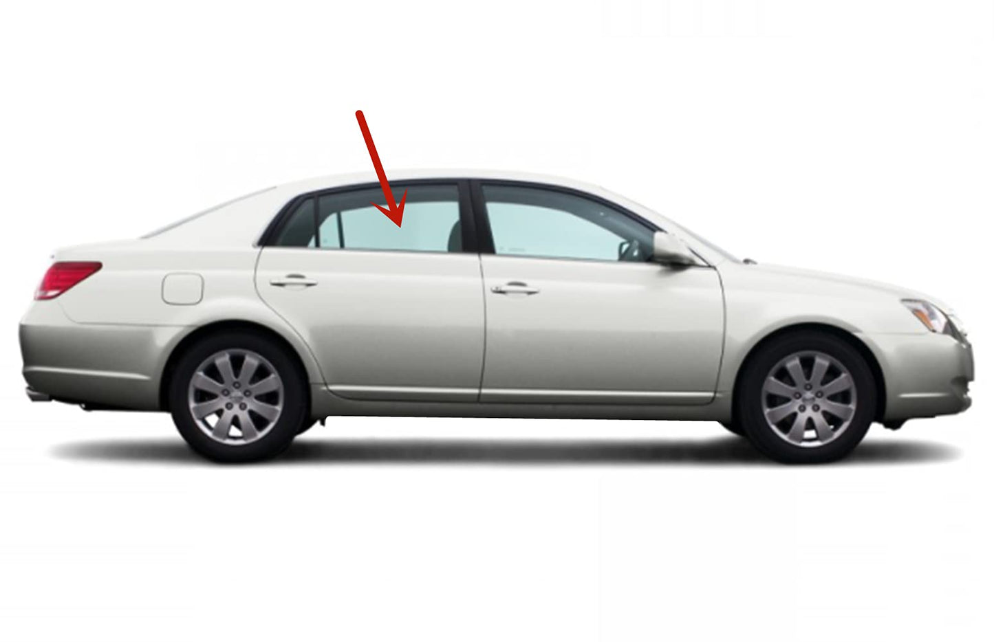 Passenger Right Side Rear Door Window Door Glass Compatible with Toyota Avalon 2005-2012 Models