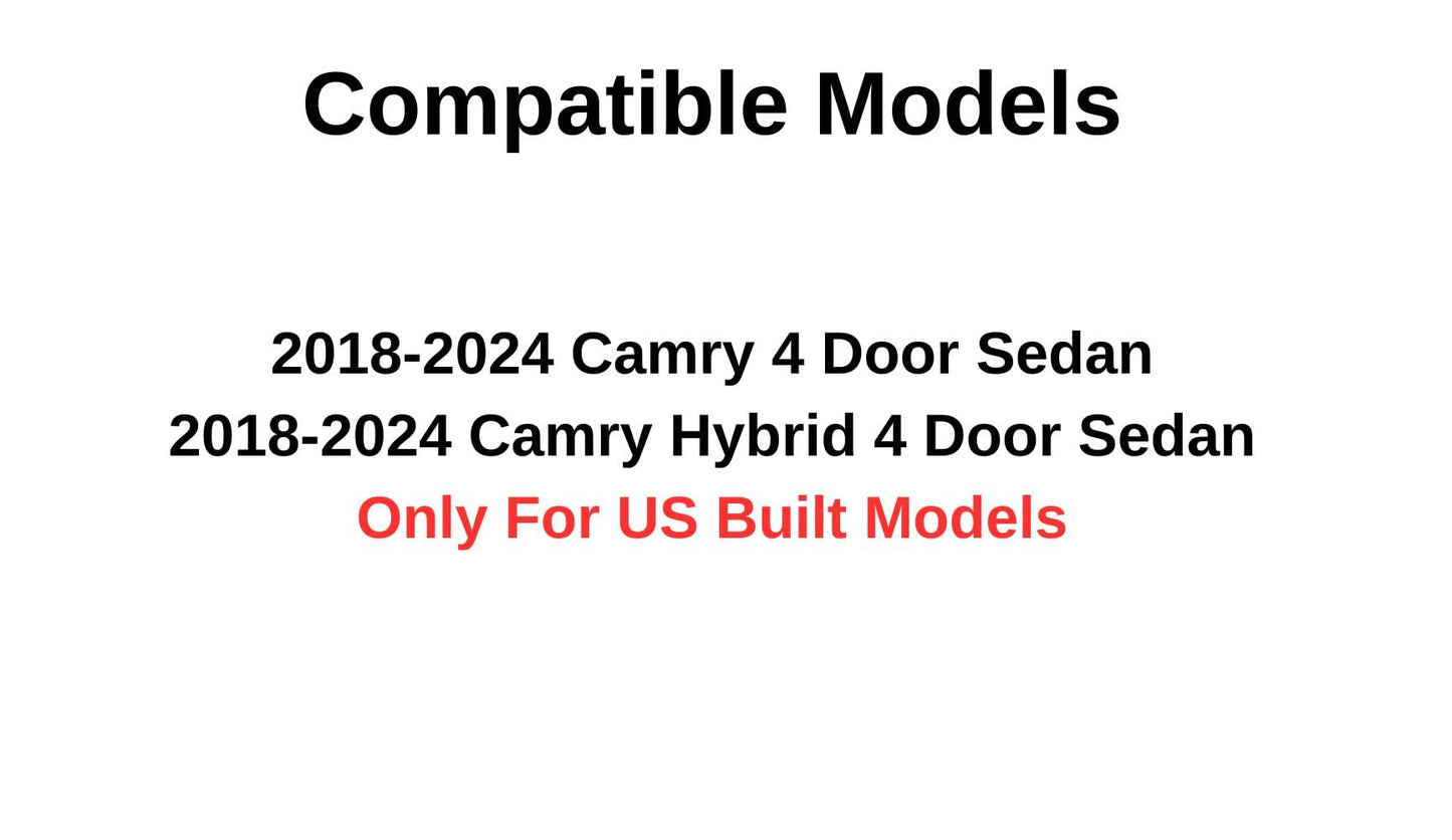 Passenger Right Side Rear Door Window Door Glass Compatible with Toyota Camry 2018-2024 US Built Models