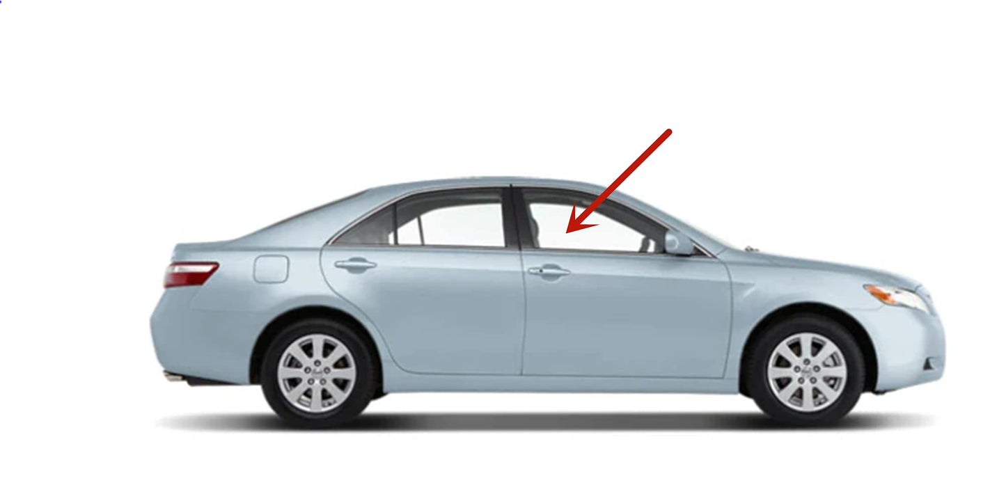 Passenger Right Side Front Door Glass Compatible with Toyota Camry 4 Door Sedan USA Built 2007-2011 Models
