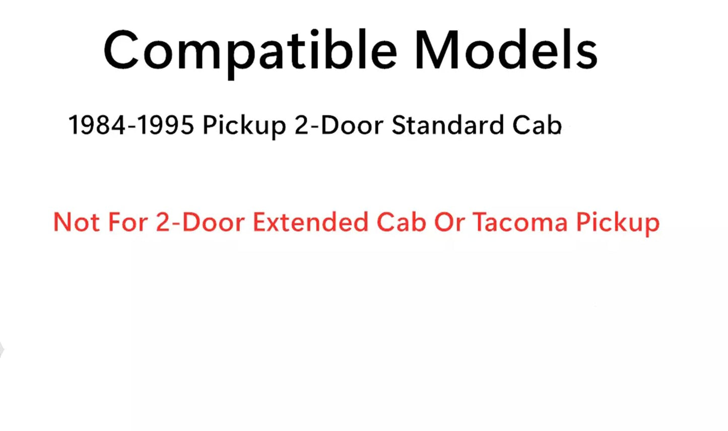 With Gasket Stationary Back Window Back Glass Compatible with Toyota Pickup 2-Door Standard Cab 1984-1995 Models (Not For Tacoma, or Extended Pickup)