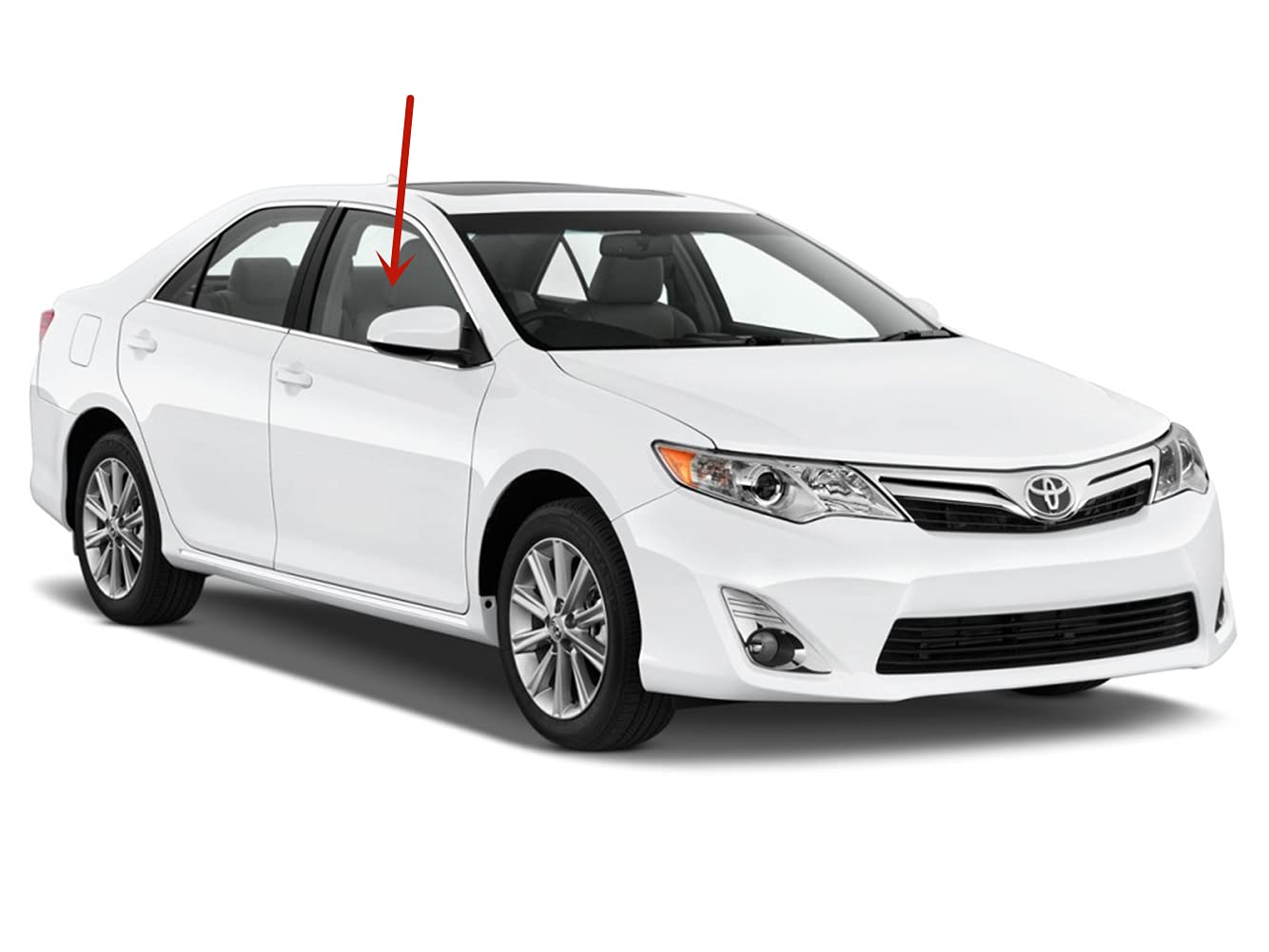 Passenger Right Side Front Door Window Door Glass Compatible with Toyota Camry 4 Door Sedan 2012-2014 Models