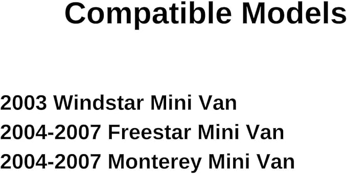 Driver Left Side Front Door Window Door Glass Compatible with Ford Freestar/Ford Windstar/Mercury Monterey 2003-2007 Models