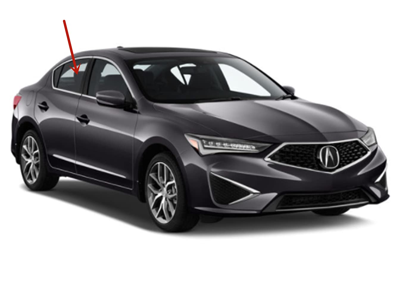 Passenger Right Side Rear Door Window Door Glass Compatible with Acura ILX 2013-2022 Models