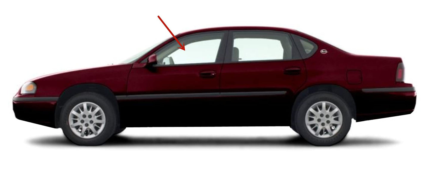 Driver Left Side Front Door Glass Door Window Compatible with Chevrolet Impala 2000-2005 4 Door Sedan