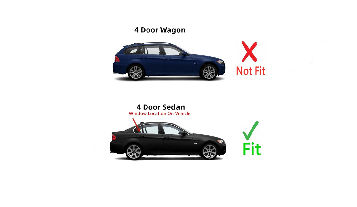 Passenger Right Side Rear Vent Window Vent Glass Compatible with BMW 325i 325xi 330i 330xi 2006 /328i 328xi 335i 335xi 335d 2007-2011 / M3 4 Door Sedan 2008-2012 Models