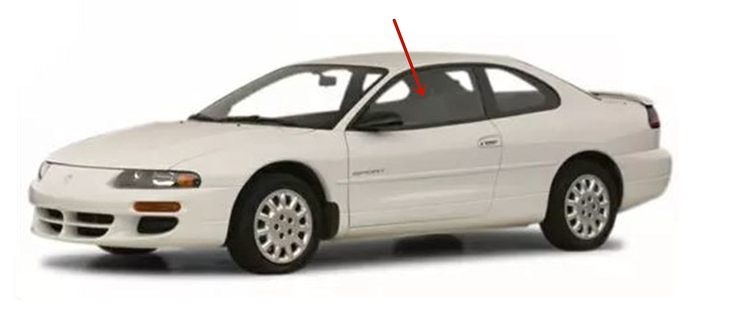Driver Left Side Door Window Door Glass Compatible with Chrysler Sebring/Dodge Avenger 2 Door Coupe 1995-2000 Models