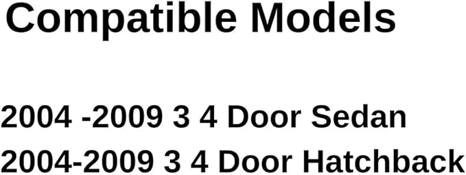 Driver Left Side Front Door Window Door Glass Compatible with Mazda 3 2004-2009 Models