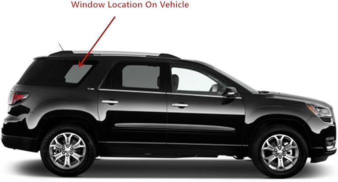 Passenger Right Side Quarter Window Quarter Glass Compatible with GMC Acadia 2013-2016 / Arcadia Limited 2017 / Saturn Outlook 2007-2010 Models