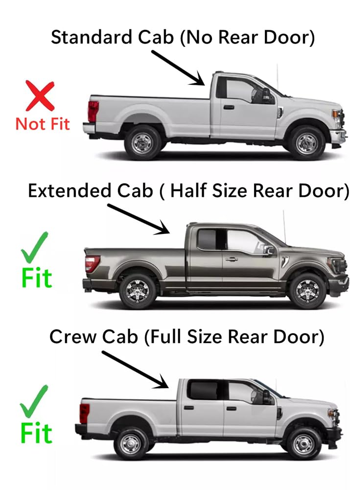 Heated Back Power Slider With Motor Back Window Back Glass Compatible with Ford F150 4 Door Pickup 2021-2025 Models