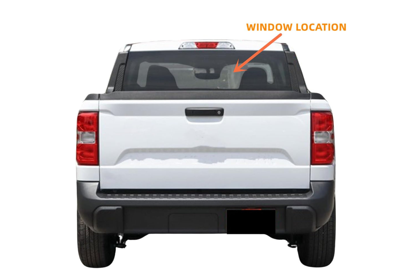 Manual Slider Style Back Window Back Glass Compatible with Ford Maverick 2022-2025 Models