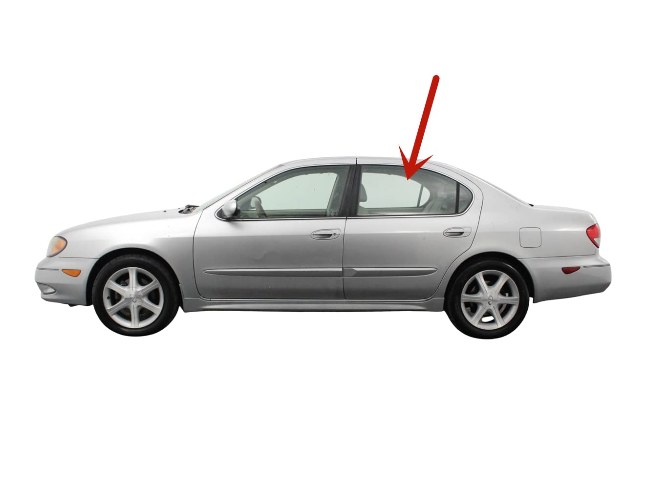 Tempered Driver Left Side Rear Door Window Door Glass Compatible with Nissan Maxima 2001-2003 / Infiniti I30 I35 2000-2004 Models