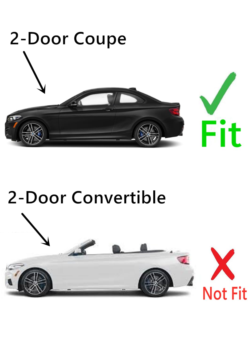 Tempered Driver Left Side Door Window Door Glass Compatible with BMW 228i 230i M2 M235i M240i 2-Door Coupe 2014-2021 Models