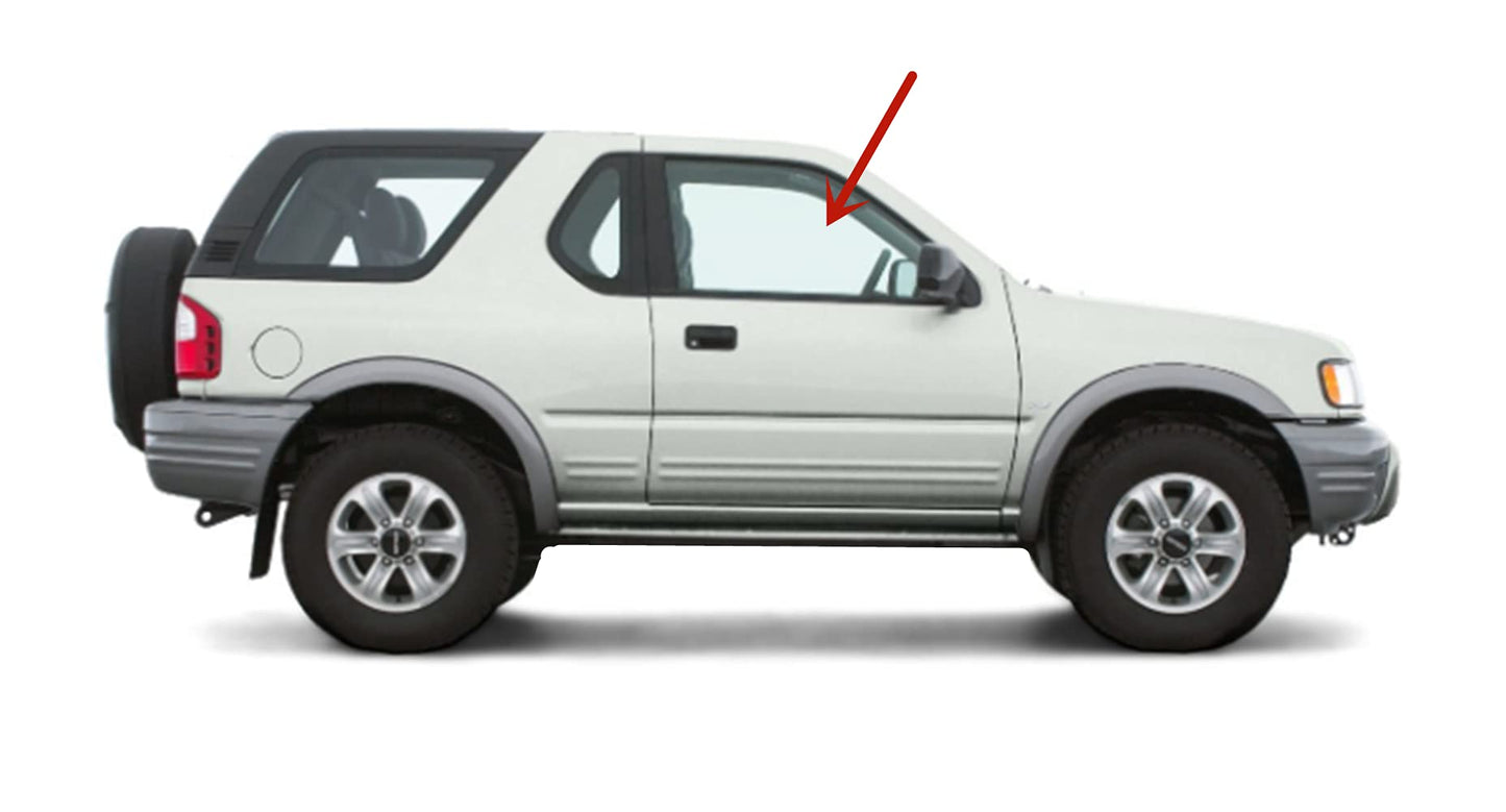 Passenger Right Side Door Window Door Glass Compatible with Isuzu Rodeo Sport 2001-2004 Models /Isuzu Amigo 1998-2000 Models