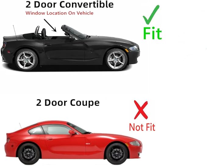 Passenger Right Side Window Door Glass Compatible with BMW Z4/BMW M Roadster 2 Door Convertible 2003-2008 Models