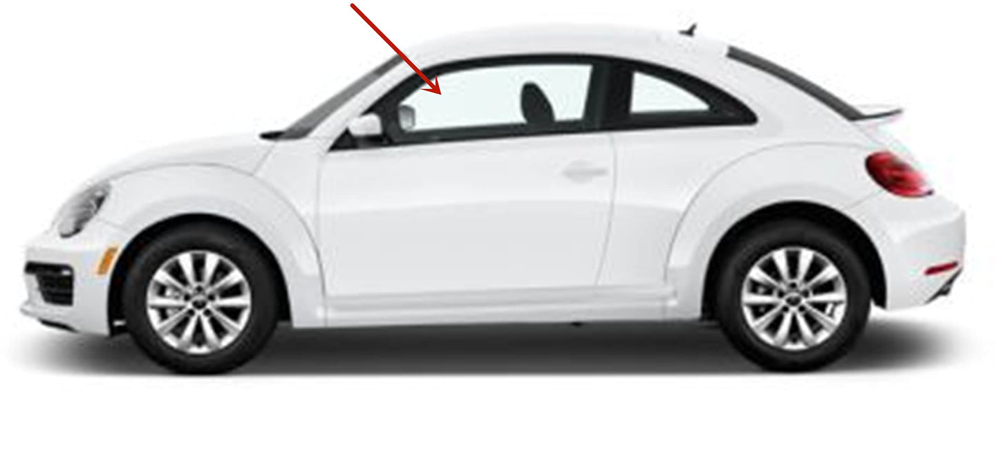 Driver Left Side Front Door Window Door Glass Compatible with Volkswagen New Beetle 2012-2019 Models