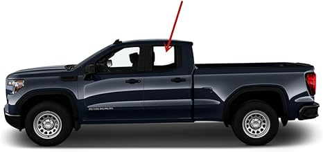 Driver Left Side Rear Door Window Door Glass Compatible with Chevrolet Silverado/GMC Sierra 1500 4 Door Extended Cab 2019-2025 Models