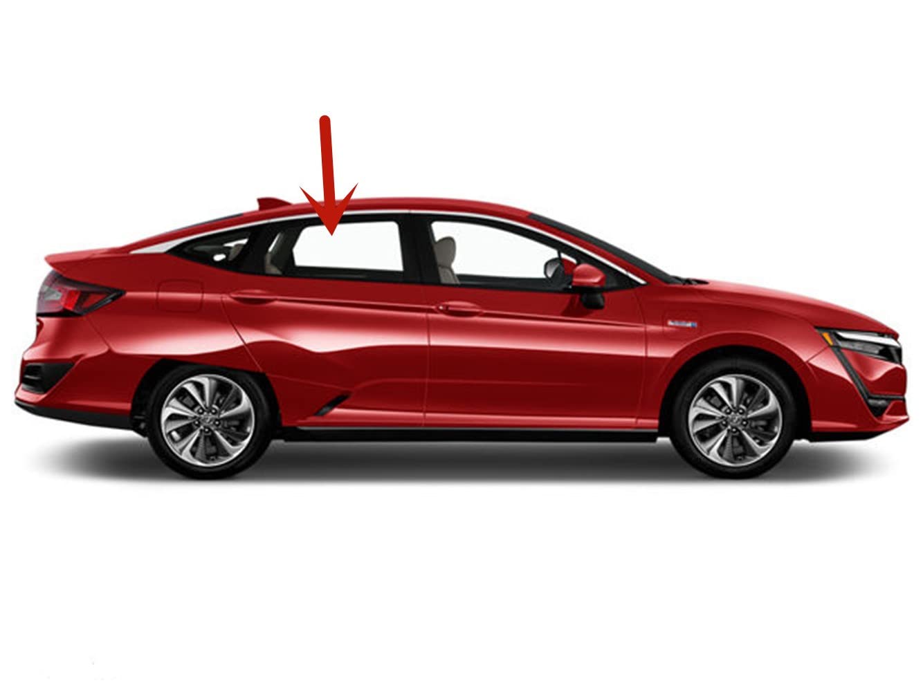 Tempered Passenger Right Side Rear Door Window Door Glass Compatible with Honda Clarity 2018-2021 Models