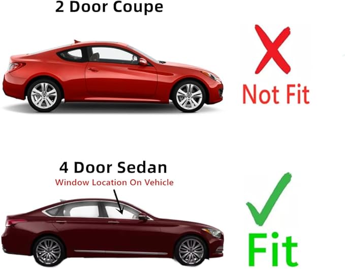 Passenger Right Side Front Door Window Door Glass Compatible with Hyundai Genesis 4 Door Sedan 2015-2016 Models