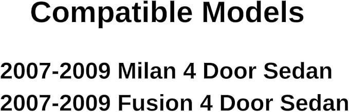 Heated Back Window Back Glass Compatible with Mercury Milan / Ford Fusion Sedan 2007-2009 Models