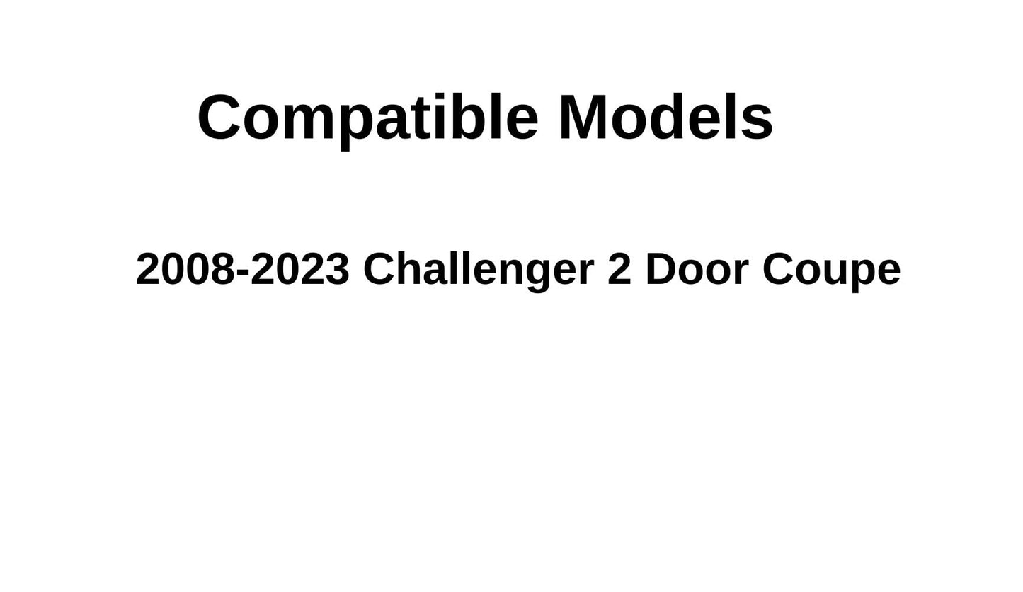 Passenger Right Side Door Window Door Glass Compatible with Dodge Challenger 2 Door Coupe 2008-2023 Models