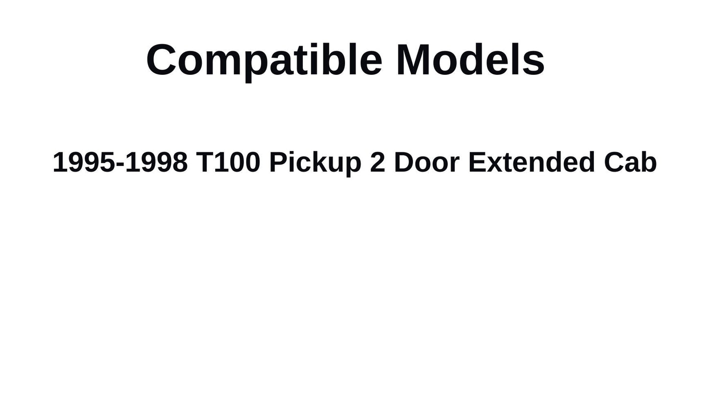 Driver Left Side Rear Quarter Glass Quarter Window Movable Compatible with Toyota T100 Pickup 2 Door Extended Cab 1995-1998 Models