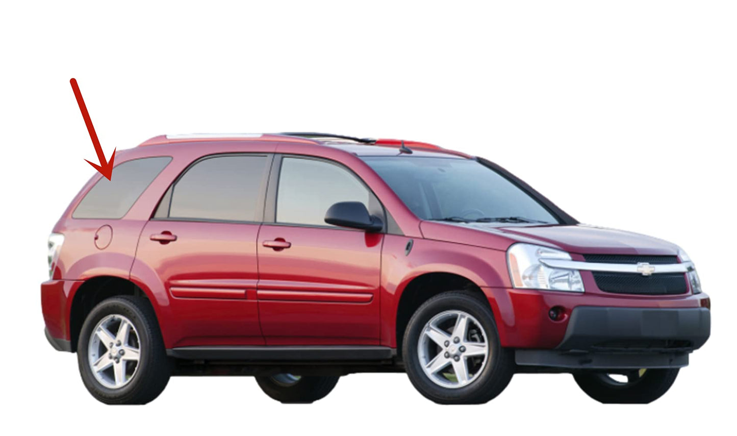 Passenger Right Side Quarter Window Quarter Glass Compatible with Chevrolet Equinox / Pontiac Torrent 2007-2009 Models