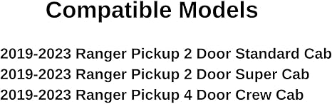 Heated Manual Back Slider Back Window Back Glass Compatible with Ford Ranger Pickup 2019-2023 Models