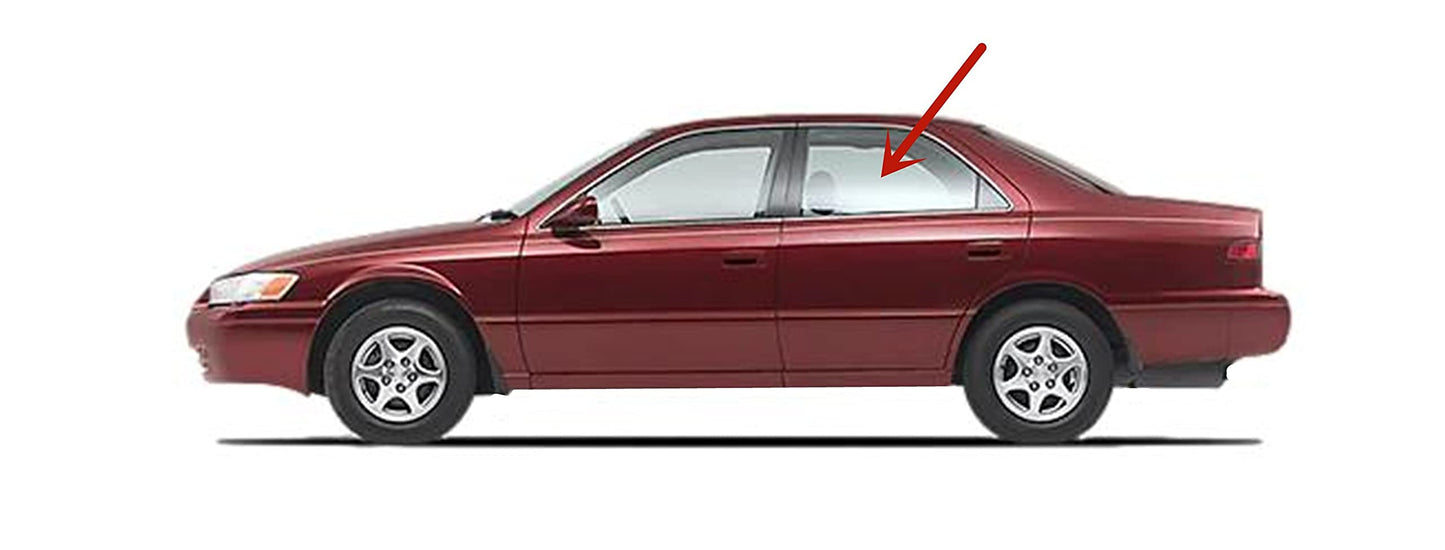 Driver Left Side Rear Door Window Door Glass Compatible with Toyota Camry 1997-2001 Models
