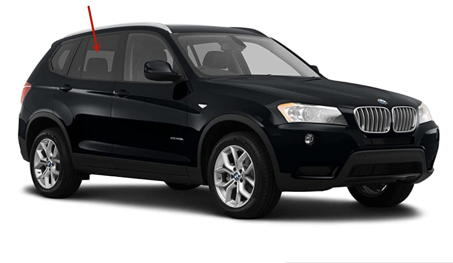 Passenger Right Side Rear Door Window Door Glass Compatible with BMW X3 2011-2012 Models