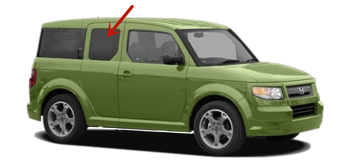 Passenger Right Side Rear Door Window Door Glass Compatible with Honda Element 2003-2011 Models