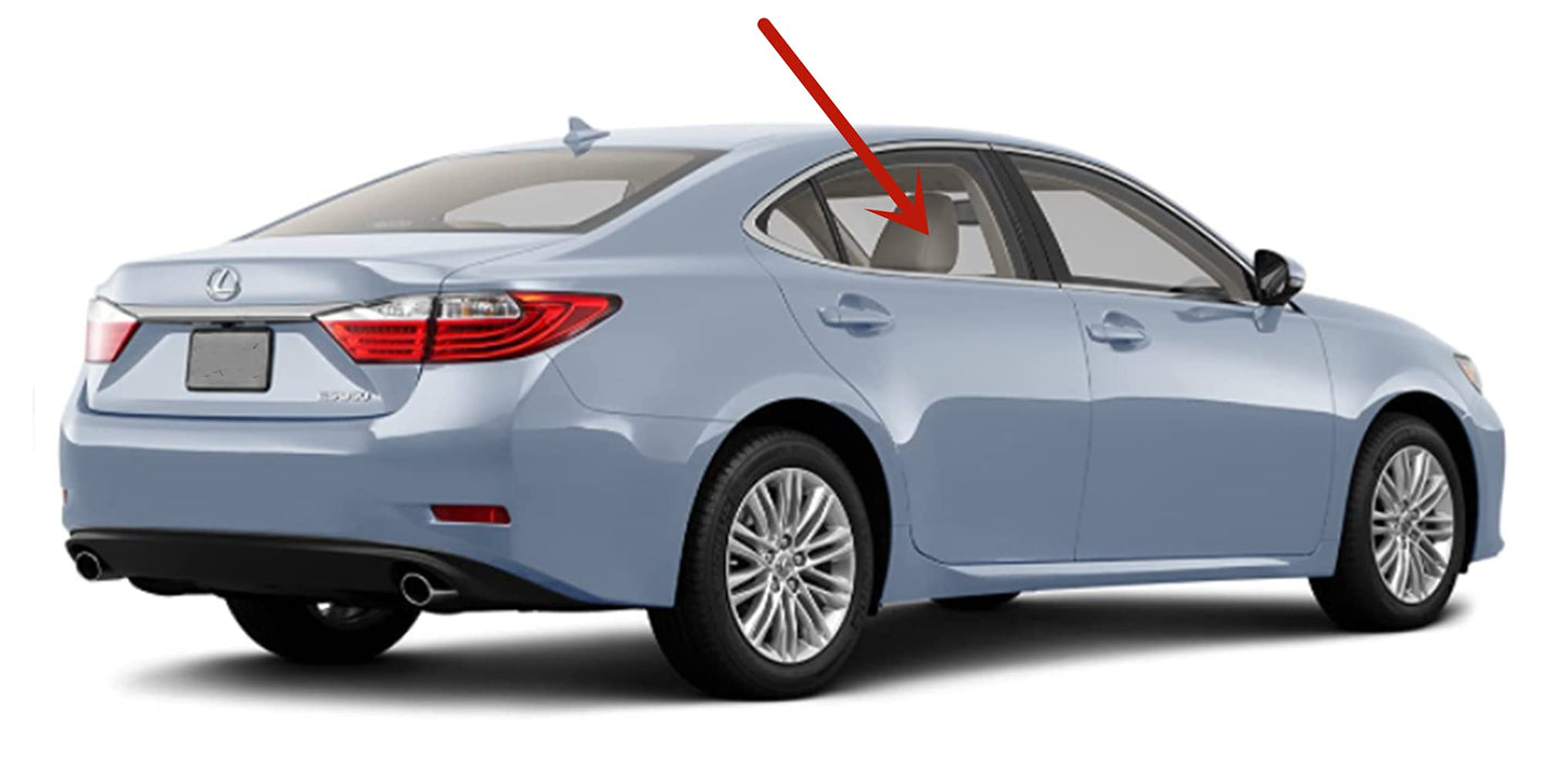 Passenger Right Rear Door Window Door Glass Compatible with Lexus IS250 2006-2013 / Lexus IS350 2006-2013 / Lexus IS-F 2008-2014 4 Door Sedan Models