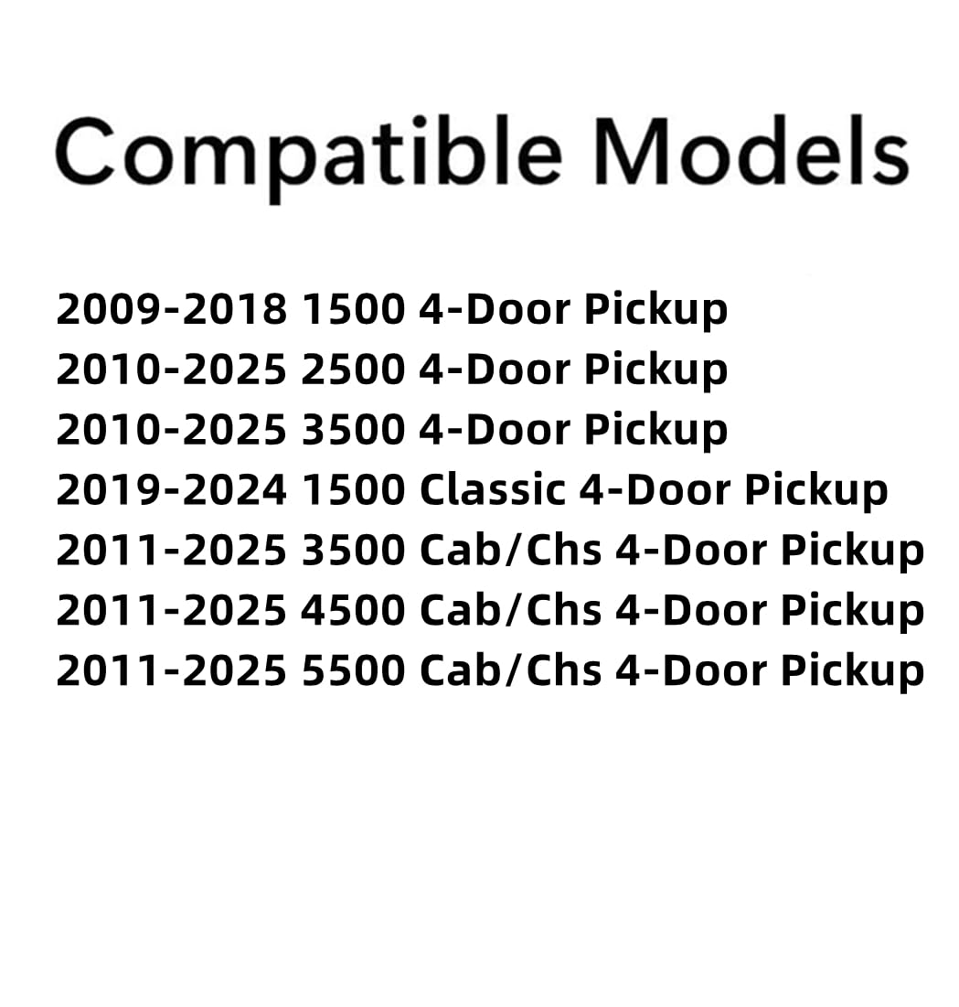 Tempered Privacy Passenger Right Side Front Door Window Glass Compatible with Dodge Ram 1500 2009-2018 &1500 Classic 2019-2024 & 2500 3500 2010-2025 & 3500Cab/Chs 4500 5500 2011-2025 4-Door Models