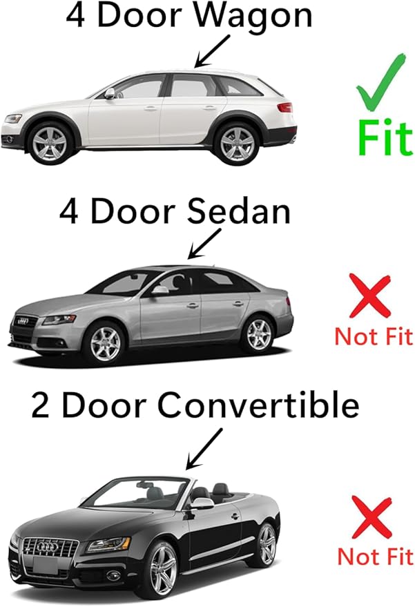 Rear Back Window Back Glass Compatible with Audi A4 / S4 4-Door Wagon 2009-2013 Models