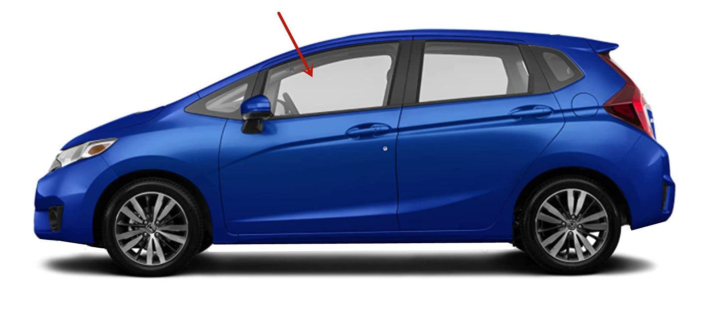 Driver Left Side Front Door Window Door Glass Compatible with Honda Fit 4 Door Hatchback 2015-2020 Models