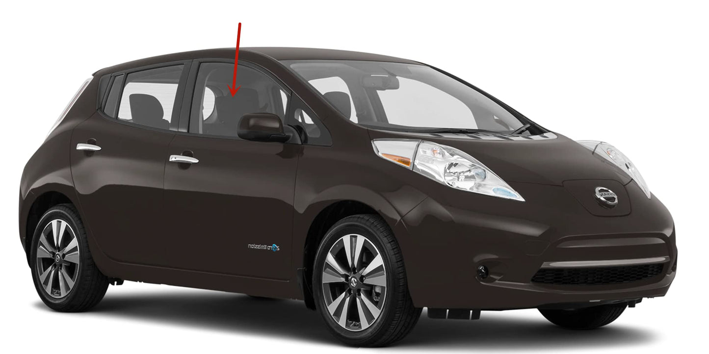 Passenger Right Side Front Door Glass Door Window Compatible with Nissan Leaf 4 Door Hatchback 2011-2017 Models